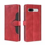 For Google Pixel 7a Skin Feel Magnetic Buckle Leather Phone Case(Red)