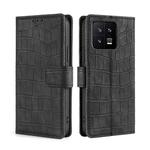 For Xiaomi 13 Skin Feel Crocodile Magnetic Clasp Leather Phone Case(Black)