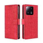 For Xiaomi 13 Pro Skin Feel Crocodile Magnetic Clasp Leather Phone Case(Red)