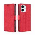 For Honor 80 SE Skin Feel Crocodile Magnetic Clasp Leather Phone Case(Red)