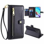 For Xiaomi Redmi Note 11 4G Global / Note 11S Sheep Texture Cross-body Zipper Wallet Leather Phone Case(Black)