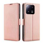 For Xiaomi 13 Pro Ultra-thin Voltage Side Buckle Leather Phone Case(Rose Gold)