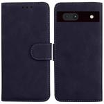 For Google Pixel 7a Skin Feel Pure Color Flip Leather Phone Case(Black)