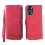 For Motorola Moto G 5G 2022 Dierfeng Dream Line TPU + PU Leather Phone Case(Red)