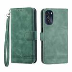 For Motorola Moto G 5G 2022 Dierfeng Dream Line TPU + PU Leather Phone Case(Green)