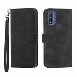 For Motorola Moto G Power 2022 Dierfeng Dream Line TPU + PU Leather Phone Case(Black)