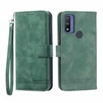 For Motorola Moto G Power 2022 Dierfeng Dream Line TPU + PU Leather Phone Case(Green)