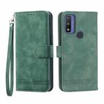 For Motorola Moto G Play 2022 Dierfeng Dream Line TPU + PU Leather Phone Case(Green)