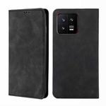 For Xiaomi 13 Skin Feel Magnetic Horizontal Flip Leather Phone Case(Black)
