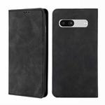 For Google Pixel 7a Skin Feel Magnetic Horizontal Flip Leather Phone Case(Black)