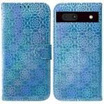 For Google Pixel 7a Colorful Magnetic Buckle Leather Phone Case(Blue)