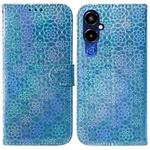 For Tecno Pova 4 Pro Colorful Magnetic Buckle Leather Phone Case(Blue)