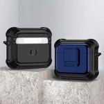 For AirPods 3 TPU + PC Shockproof Earphone Protective Case with Switch(Blue)
