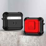 For AirPods 3 TPU + PC Shockproof Earphone Protective Case with Switch(Red)