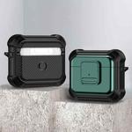 For AirPods 3 TPU + PC Shockproof Earphone Protective Case with Switch(Green)