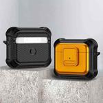For AirPods 3 TPU + PC Shockproof Earphone Protective Case with Switch(Yellow)