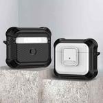For AirPods 3 TPU + PC Shockproof Earphone Protective Case with Switch(White)