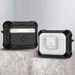 For AirPods Pro TPU + PC Shockproof Earphone Protective Case with Switch(White)