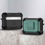 For AirPods Pro 2 TPU + PC Shockproof Earphone Protective Case with Switch(Green)
