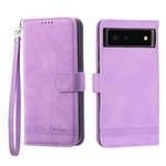 For Google Pixel 6 Dierfeng Dream Line TPU + PU Leather Phone Case(Purple)
