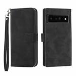 For Google Pixel 6 Pro Dierfeng Dream Line TPU + PU Leather Phone Case(Black)
