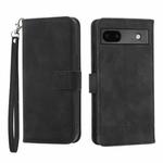 For Google Pixel 6a Dierfeng Dream Line TPU + PU Leather Phone Case(Black)