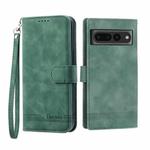 For Google Pixel 7 Pro Dierfeng Dream Line TPU + PU Leather Phone Case(Green)