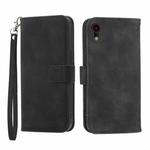 For iPhone XR Dierfeng Dream Line TPU + PU Leather Phone Case(Black)