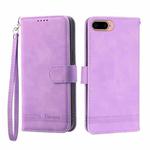 For iPhone 6 Plus/7 Plus/8 Plus Dierfeng Dream Line TPU + PU Leather Phone Case(Purple)
