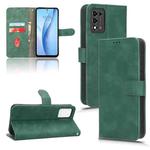 For ZTE Libero 5G III Skin Feel Magnetic Flip Leather Phone Case(Green)
