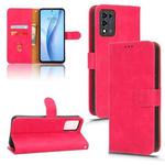 For ZTE Libero 5G III Skin Feel Magnetic Flip Leather Phone Case(Rose Red)