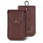 For 6.7 inch Mobile Phone PU Waist Bag(Brown)