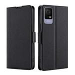 For TCL 405 / 406 / 408 Ultra-thin Voltage Side Buckle Horizontal Flip Leather Phone Case(Black)