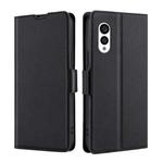 For Fujitsu Arrows N F-51C Ultra-thin Voltage Side Buckle Horizontal Flip Leather Phone Case(Black)