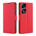 For Honor 80 GT Ultra-thin Voltage Side Buckle Horizontal Flip Leather Phone Case(Red)