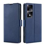 For Honor 80 GT Ultra-thin Voltage Side Buckle Horizontal Flip Leather Phone Case(Blue)