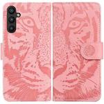 For Tecno Pova 4 Pro Tiger Embossing Pattern Flip Leather Phone Case(Pink)