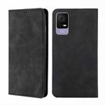 For TCL 405 / 406 / 408 Skin Feel Magnetic Horizontal Flip Leather Phone Case(Black)