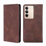 For vivo S16 / S16 Pro Skin Feel Magnetic Horizontal Flip Leather Phone Case(Dark Brown)