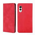 For Fujitsu Arrows N F-51C Skin Feel Magnetic Horizontal Flip Leather Phone Case(Red)