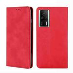 For Xiaomi Redmi K60E Skin Feel Magnetic Horizontal Flip Leather Phone Case(Red)