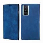 For Xiaomi Redmi K60 / K60 Pro Skin Feel Magnetic Horizontal Flip Leather Phone Case(Blue)