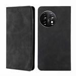 For OnePlus 11 Skin Feel Magnetic Horizontal Flip Leather Phone Case(Black)