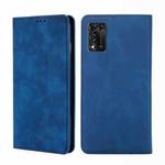 For ZTE Libero 5G III Skin Feel Magnetic Horizontal Flip Leather Phone Case(Blue)