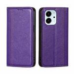 For Honor 80 SE Grid Texture Magnetic Flip Leather Phone Case(Purple)