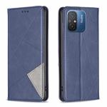 For Xiaomi Redmi 12C Prismatic Invisible Magnetic Leather Phone Case(Blue)