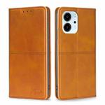 For Honor 80 SE Cow Texture Magnetic Horizontal Flip Leather Phone Case(Light Brown)