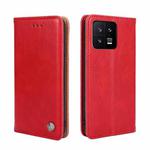 For Xiaomi 13 Non-Magnetic Retro Texture Flip Leather Phone Case(Red)