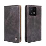 For Xiaomi 13 Non-Magnetic Retro Texture Flip Leather Phone Case(Grey)