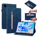 For Huawei MatePad Pro 11 2022 Skin Feel Solid Color Zipper Leather Tablet Case(Blue)